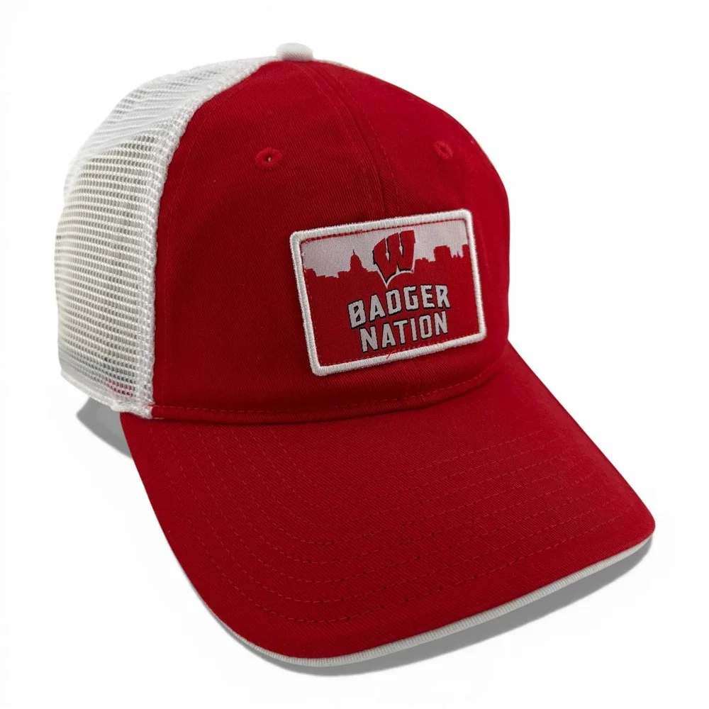 Fanatics University of Wisconsin Badgers Nation Logo Snapback Adjustable Dad Hat